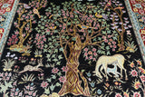 3' X 4' 6'' Tree Of Life Signed Persian High End 100% Silk Handmade Rug - Golden Nile