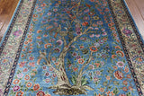 3' X 5' Signed Tree Of Life High End 100% Silk Persian Rug - Golden Nile