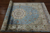 4' X 6' Signed Persian High End 100% Silk Handmade Rug - Golden Nile