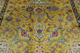 9' X 12' Hand Knotted Signed Persian 100% Silk High End Rug - Golden Nile