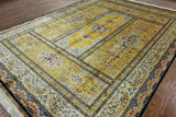 9' X 12' Hand Knotted Signed Persian 100% Silk High End Rug - Golden Nile
