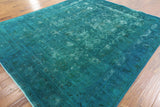 Overdyed Authentic Persian Hand Knotted Area Rug - 9' 4" X 10' 9" - Golden Nile