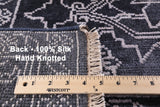 Fine Serapi Hand Knotted 100% Silk Area Rug - 8' X 9' 10" - Golden Nile