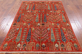 Persian Ziegler Hand Knotted Oriental Wool Area Rug - 5' X 6' 7" - Golden Nile