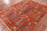 Persian Ziegler Hand Knotted Oriental Wool Area Rug - 5' X 6' 7" - Golden Nile