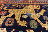 Persian Empire Art Handmade Wool Area Rug - 8' 10" X 11' 10" - Golden Nile