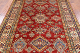 Red Super Kazak Handmade Area Rug - 5' 9" X 7' 11" - Golden Nile