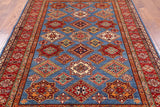 Blue Super Kazak Handmade Area Rug - 5' 8" X 7' 10" - Golden Nile