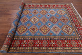 Blue Super Kazak Hand Knotted Area Rug - 5' 9" X 8' 1" - Golden Nile