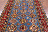 Blue Super Kazak Hand Knotted Area Rug - 5' 9" X 8' 1" - Golden Nile