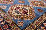 Blue Super Kazak Hand Knotted Area Rug - 5' 9" X 8' 1" - Golden Nile