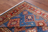 Blue Super Kazak Hand Knotted Area Rug - 5' 10" X 8' 0" - Golden Nile