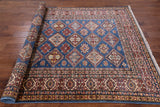 Blue Super Kazak Hand Knotted Area Rug - 5' 6" X 7' 9" - Golden Nile