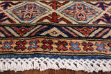 Blue Super Kazak Hand Knotted Area Rug - 5' 11" X 7' 8" - Golden Nile