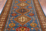 Blue Super Kazak Handmade Area Rug - 5' 10" X 7' 7" - Golden Nile