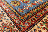 Blue Super Kazak Handmade Area Rug - 5' 10" X 7' 7" - Golden Nile