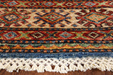 Blue Super Kazak Handmade Area Rug - 5' 10" X 7' 7" - Golden Nile