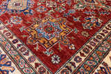 Super Kazak Hand Knotted Area Rug - 5' 8" X 8' 0" - Golden Nile