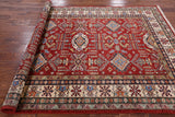 Red Super Kazak Hand Knotted Area Rug - 5' 8" X 7' 9" - Golden Nile