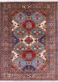 Super Kazak Hand Knotted Wool Rug - 5' 8" X 7' 9" - Golden Nile