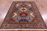 Super Kazak Hand Knotted Wool Rug - 5' 8" X 7' 9" - Golden Nile