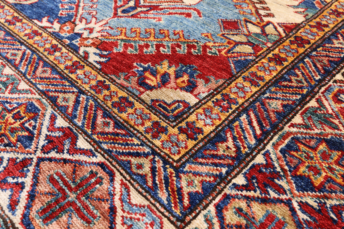 Super Kazak Hand Knotted Wool Rug - 5' 8" X 7' 9" - Golden Nile