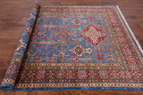 Blue Super Kazak Hand Knotted Wool Area Rug - 5' 8" X 8' 2" - Golden Nile