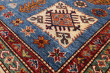 Blue Super Kazak Handmade Area Rug - 5' 6" X 8' 0" - Golden Nile