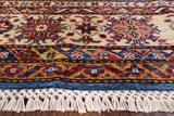 Blue Super Kazak Hand Knotted Area Rug - 6' 3" X 9' 9" - Golden Nile