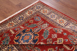 Red Super Kazak Hand Knotted Wool Area Rug - 5' 0" X 6' 10" - Golden Nile