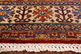 Red Super Kazak Hand Knotted Wool Area Rug - 5' 0" X 6' 10" - Golden Nile