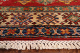 Red Super Kazak Handmade Area Rug - 4' 9" X 6' 11" - Golden Nile