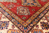 Red Super Kazak Handmade Area Rug - 5' X 6' 7" - Golden Nile