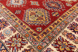 Red Super Kazak Handmade Area Rug - 4' 11" X 6' 9" - Golden Nile