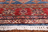 Blue Super Kazak Hand Knotted Area Rug - 5' 6" X 8' 0" - Golden Nile