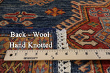 Super Kazak Hand Knotted Oriental Wool Area Rug - 4' 11" X 6' 7" - Golden Nile