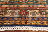 Super Kazak Hand Knotted Oriental Wool Rug - 4' 10" X 6' 7" - Golden Nile