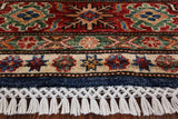 Super Kazak Hand Knotted Oriental Wool Area Rug - 5' X 6' 8" - Golden Nile