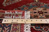 Super Kazak Hand Knotted Wool Area Rug - 4' 1" X 5' 11" - Golden Nile