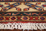 Super Kazak Handmade Wool Area Rug - 4' 1" X 5' 7" - Golden Nile