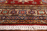 Super Kazak Hand Knotted Oriental Wool Area Rug - 4' X 5' 7" - Golden Nile