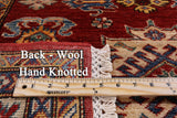 Super Kazak Hand Knotted Oriental Wool Area Rug - 4' X 5' 7" - Golden Nile