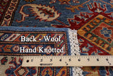 Super Kazak Hand Knotted Wool Area Rug - 3' 9" X 5' 10" - Golden Nile
