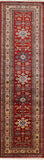 Red Super Kazak Hand Knotted Wool Runner Rug - 2' 9" X 10' 5" - Golden Nile