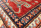 Red Super Kazak Hand Knotted Wool Runner Rug - 2' 9" X 10' 5" - Golden Nile