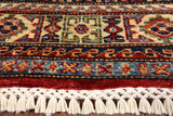 Red Super Kazak Hand Knotted Wool Runner Rug - 2' 9" X 10' 5" - Golden Nile
