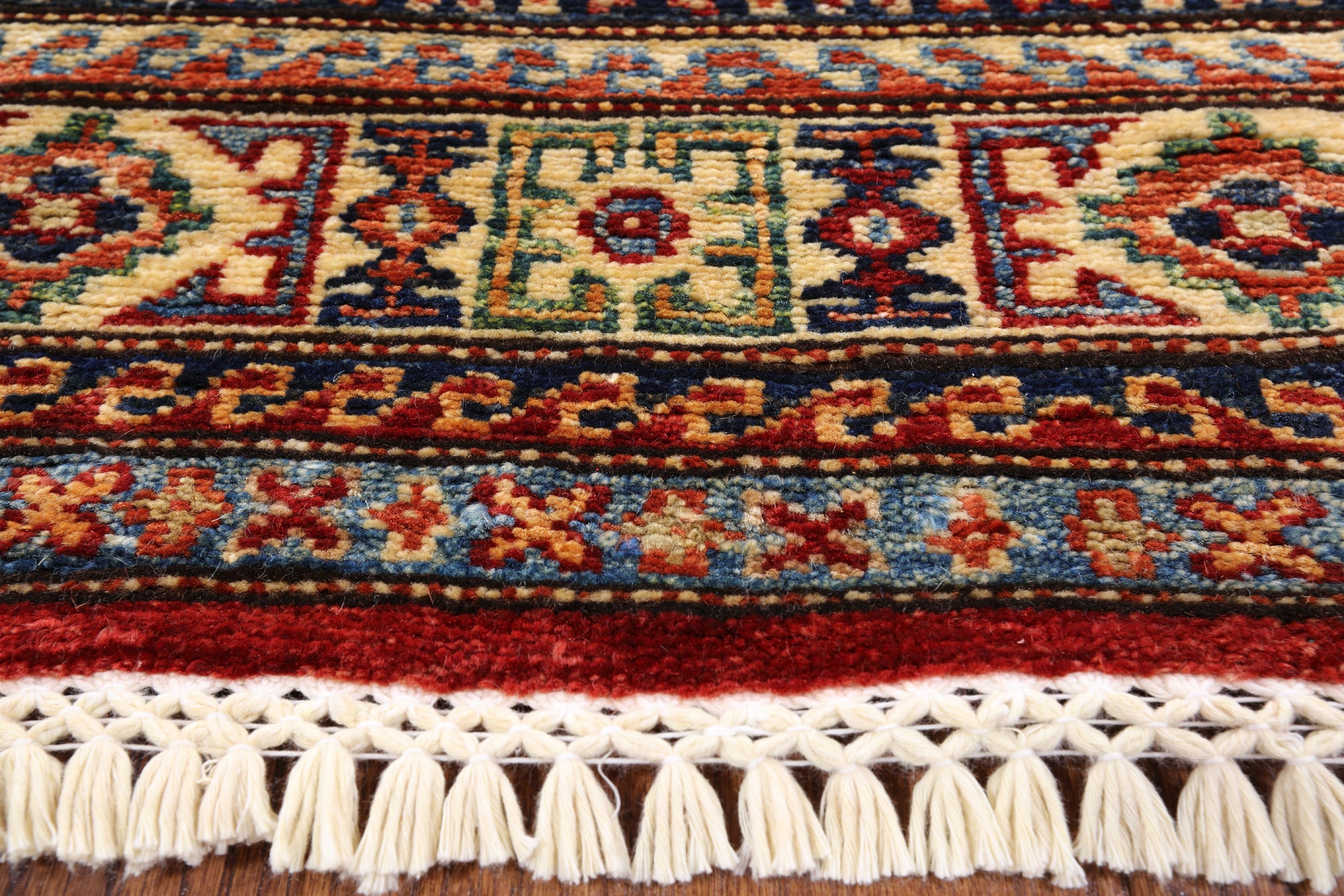 Red Super Kazak Hand Knotted Wool Runner Rug - 2' 9" X 10' 5" - Golden Nile