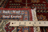 Red Super Kazak Hand Knotted Wool Runner Rug - 2' 9" X 10' 5" - Golden Nile