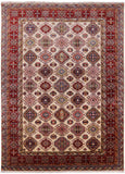 Ivory Super Kazak Handmade Area Rug - 9' 0" X 12' 2" - Golden Nile
