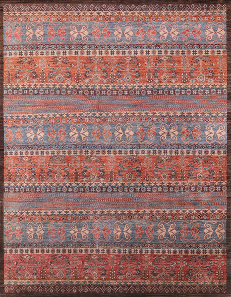 Navajo Design Persian Gabbeh Handmade Wool Rug - 8' 0" X 10' 4" - Golden Nile